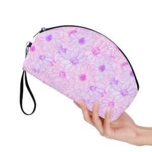 Lotus Flower Pattern Cosmetic Bag