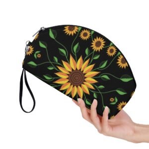 Sunflower Curved Cosmetic Bags – Brighten Your Routine