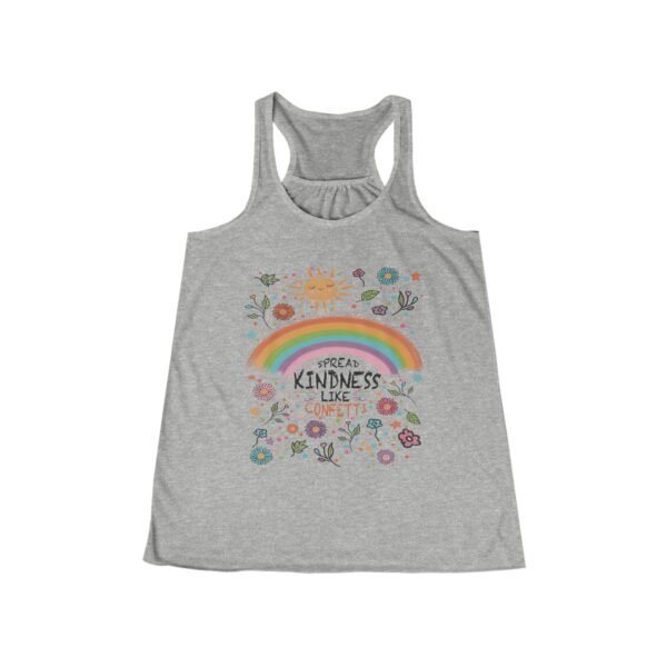 Spread Kindness Confetti Tank Top - Women's Flowy Racerback - Image 3