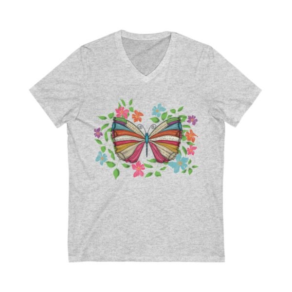 🦋 Blooming Butterfly V-Neck Tee – Wear Your Transformation - Image 3