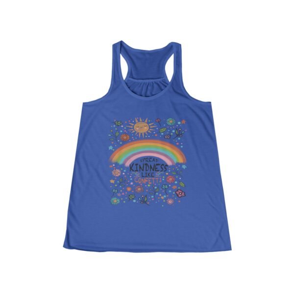 Spread Kindness Confetti Tank Top - Women's Flowy Racerback - Image 5