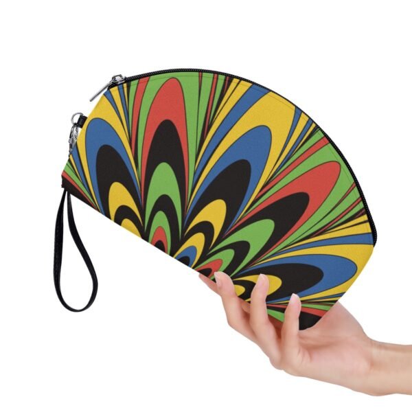 🌈 Curved Cosmetic Bags – Multicolor Magic On-the-Go
