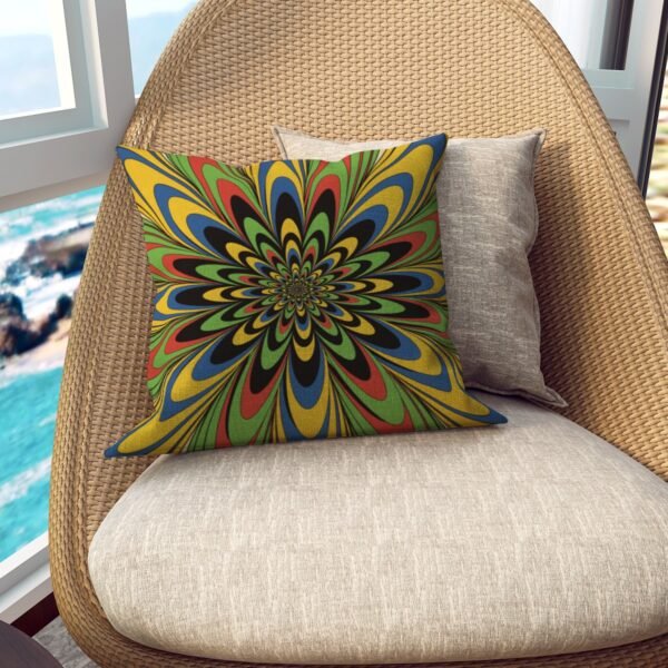 🌈 Flax Pillowcase – Multicolor Harmony