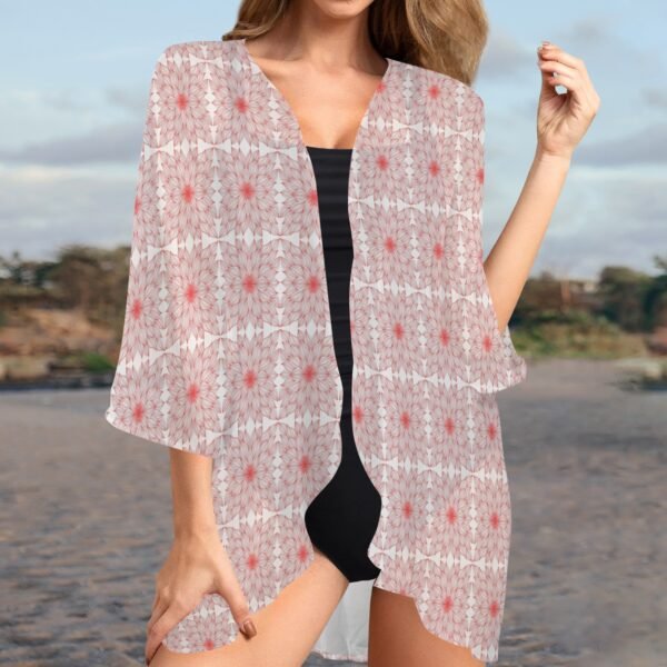 🌸 Blush Mandala Kimono – Soft Flow, Bold Spirit