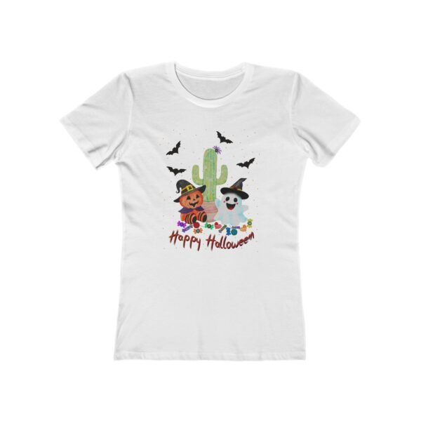 Halloween Graphic Tee, Women's Halloween T-Shirt, Cute Pumpkin & Ghost Shirt, Spooky Season Apparel, Fall Festival Wear - Image 3