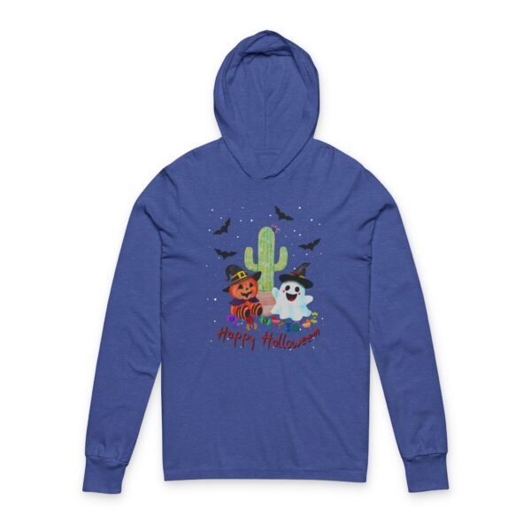 Halloween-Themed Unisex Hooded Long Sleeve Tee, Fun Spooky Shirt, Trick or Treat Apparel, October Celebration Clothing, Cozy Costume Top - Image 5